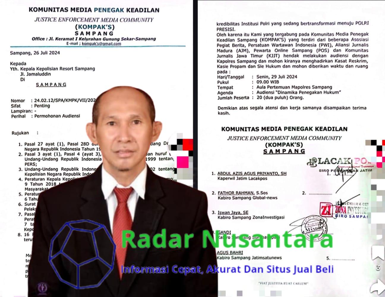 Praktisi Hukum : Oknum Wartawan KOMPAK'S Catut Nama KJJT Dalam Surat Audensi Dapat Dipidana