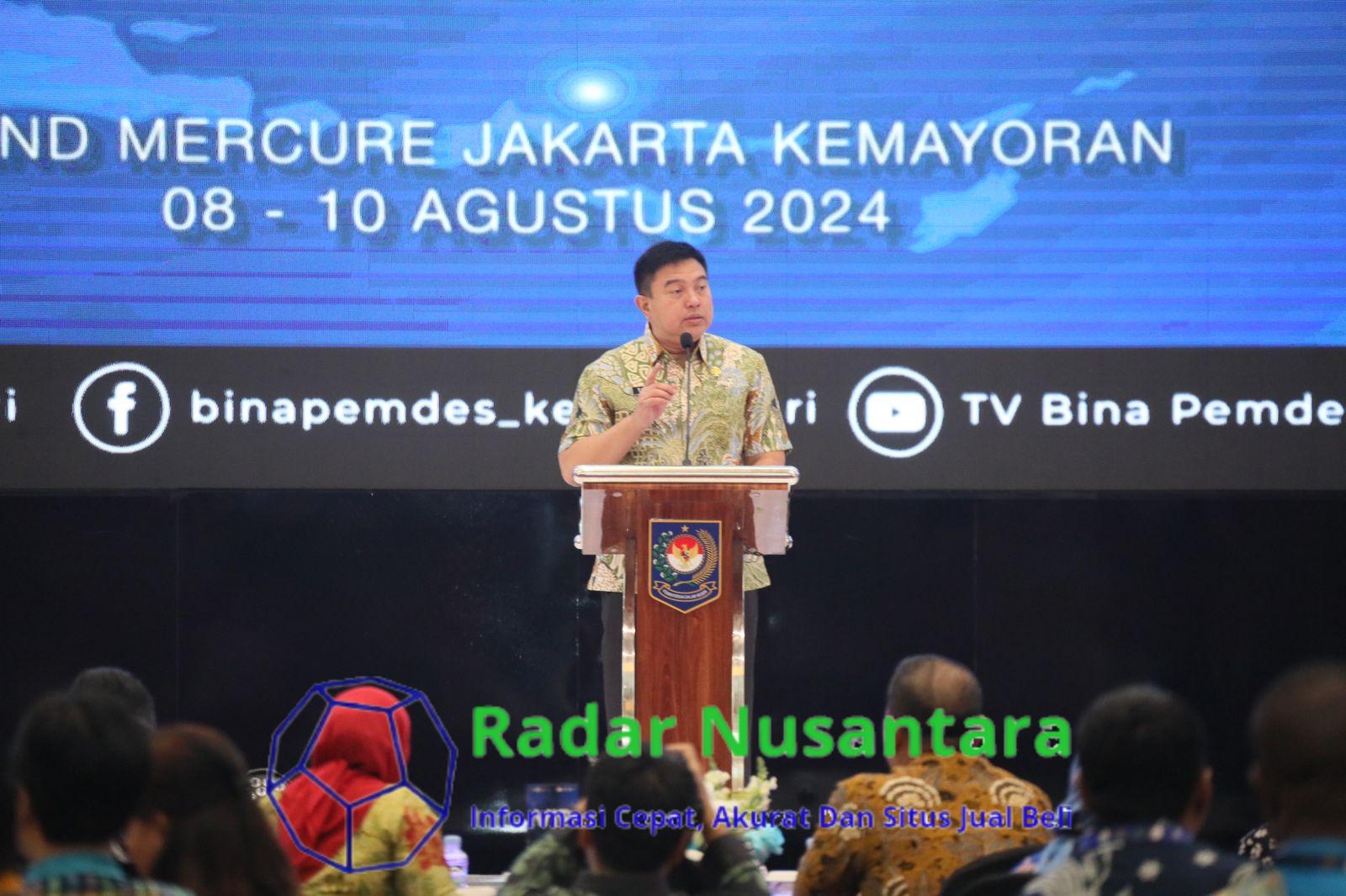 Plt. Sekjen Kemendagri Dorong Optimalisasi Peran BUMDes pada Rakornas P3PD Tahun 2024