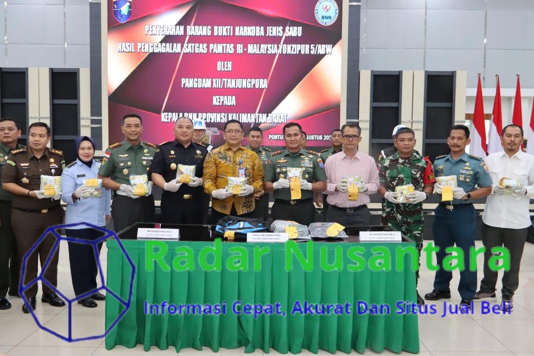 Serahkan 10,54 Kilogram Sabu ke BNN, Pangdam XII/Tpr Ajak Semua Pihak Perang Melawan Narkoba