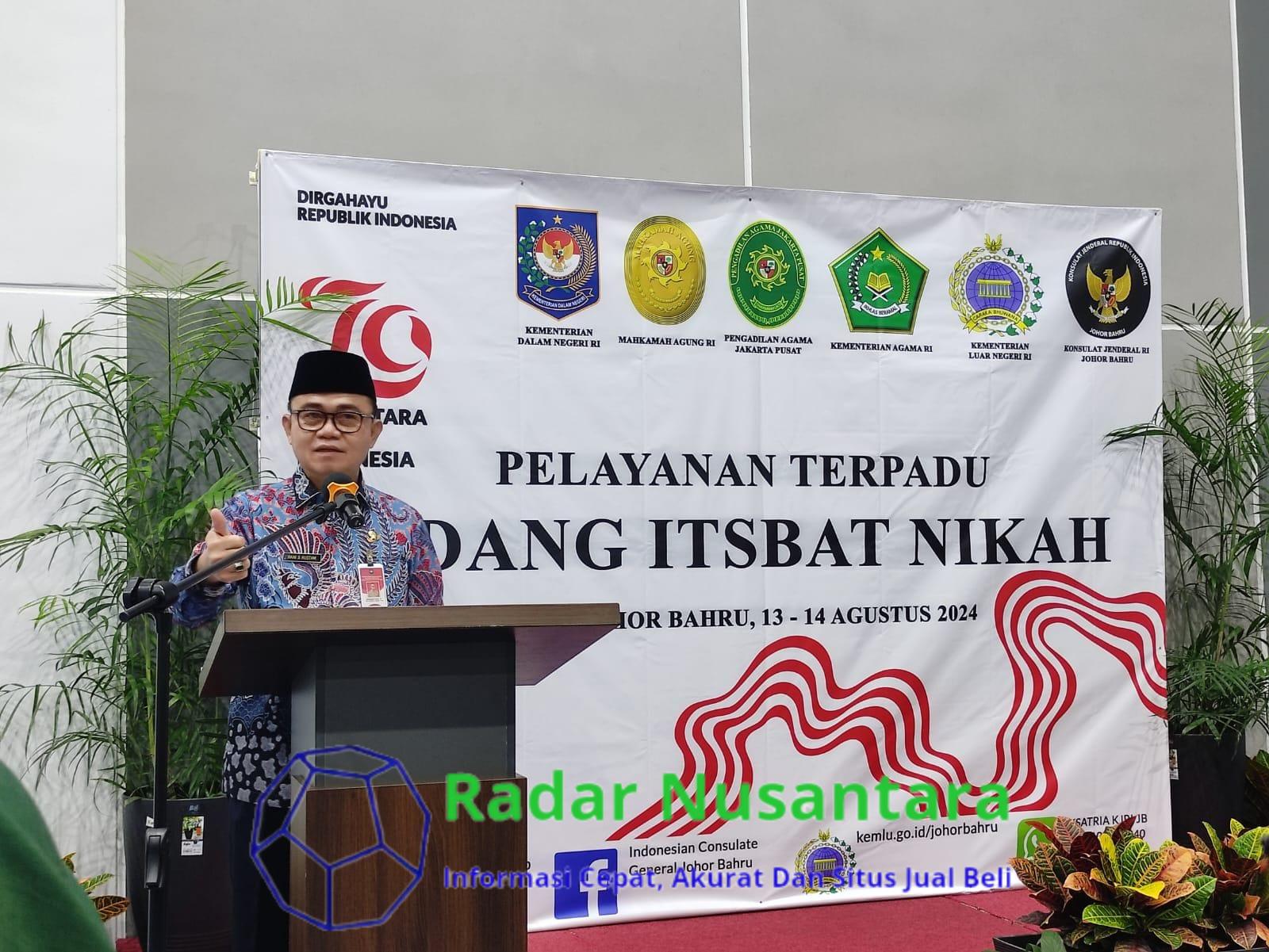 Dukcapil Hadirkan Perlindungan Hukum Bagi WNI Lewat Pelayanan Terpadu Itsbat Nikah di Johor Bahru, Malaysia