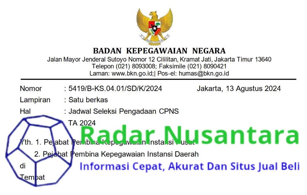 Pemerintah Buka Pendaftaran Seleksi CPNS pada 20 Agustus 2024