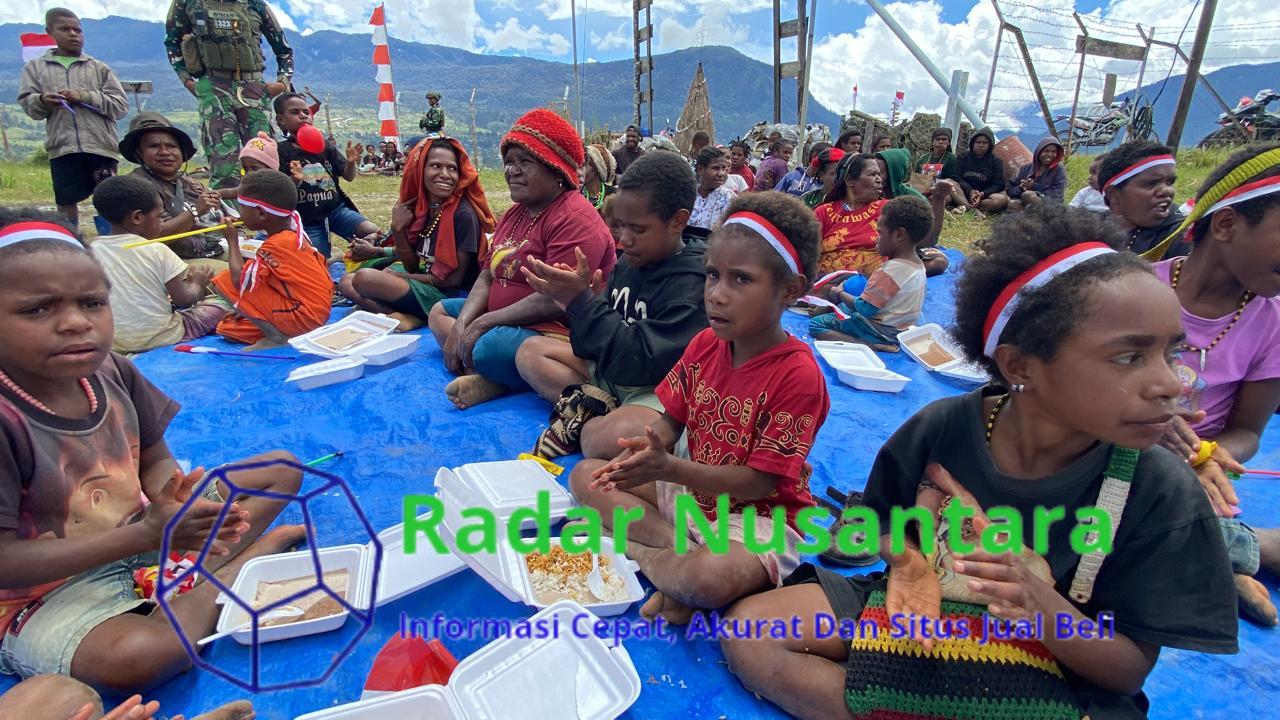 Competitions And Lunch Together Between Habema Soldiers And Ilambet Residents To Commemorate The Indonesian 79TH Independence Day