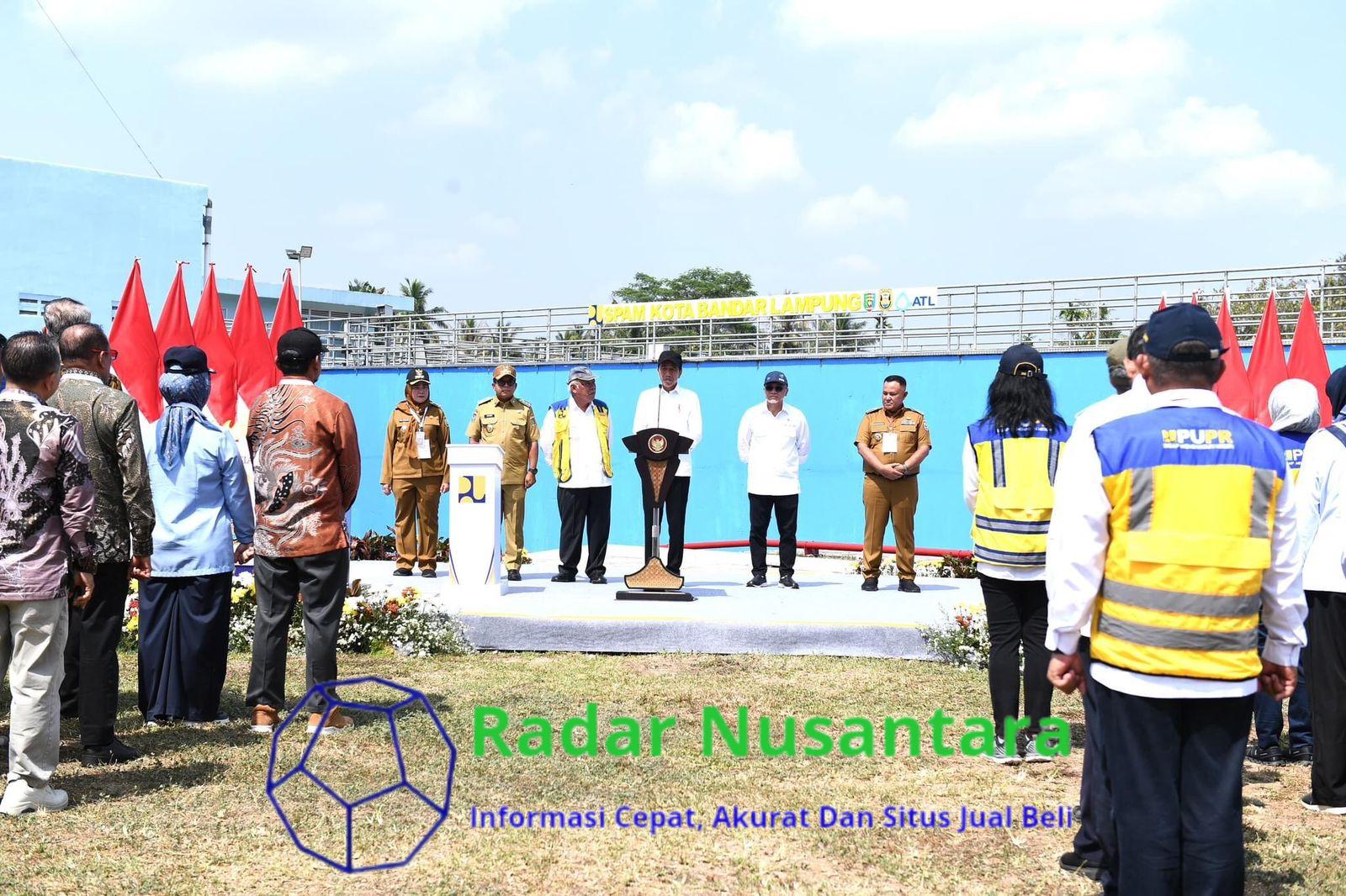 Presiden Joko Widodo Meresmikan SPAM Dilampung