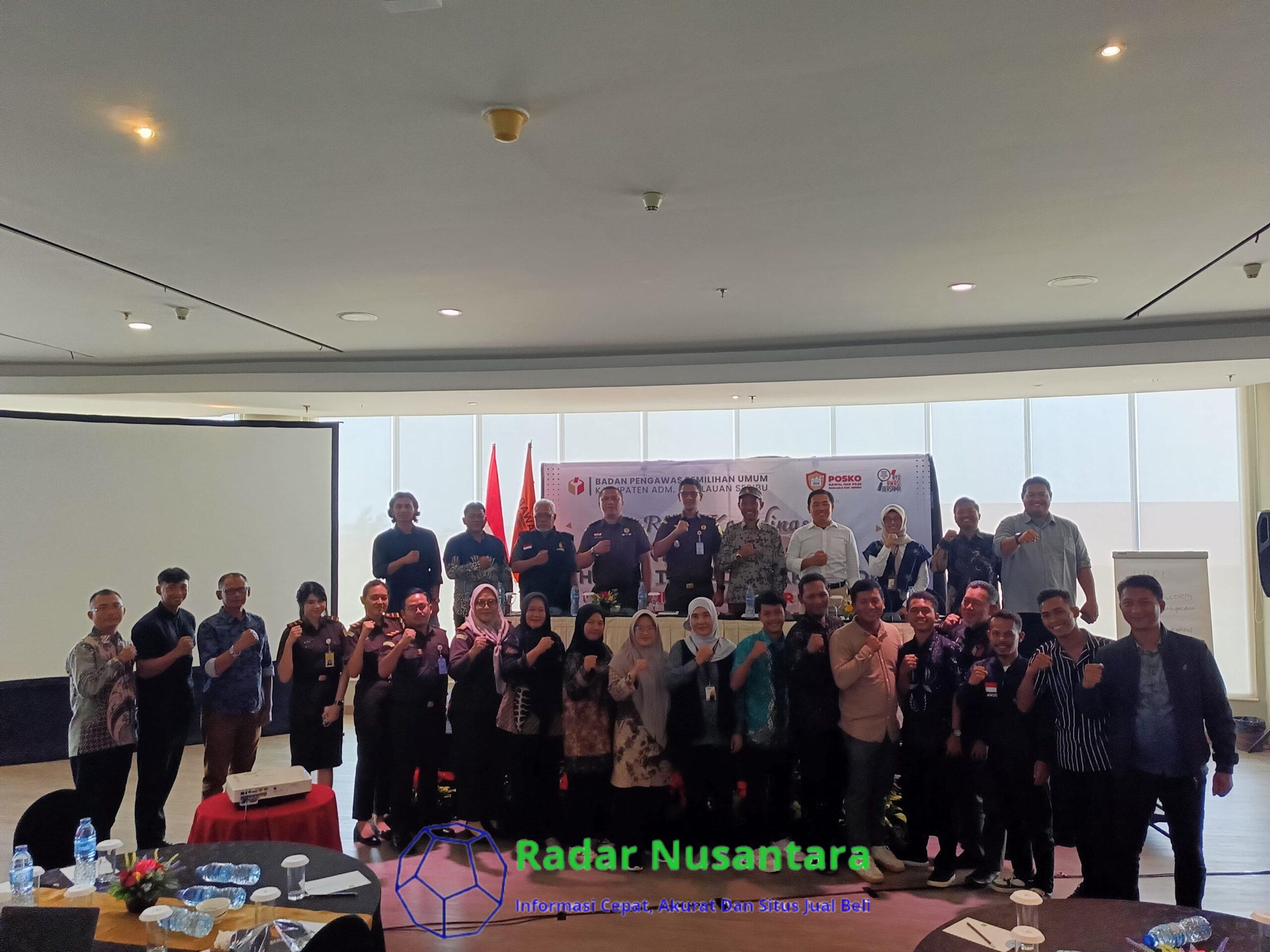 Pemilihan Serentak 2024, Bawaslu Kepulauan Seribu Rakor Sentra Gakkumdu di hotel Discovery Ancol