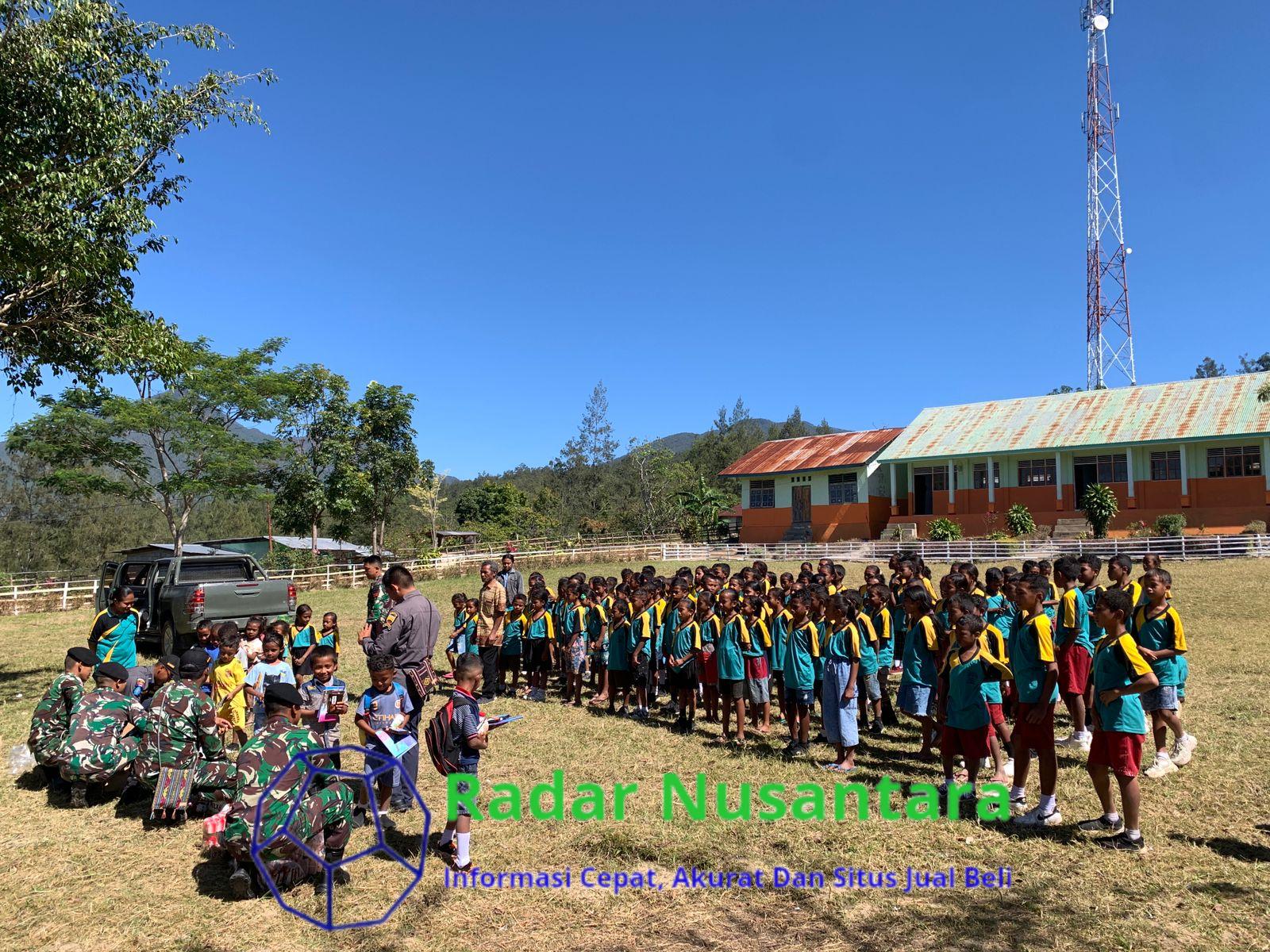 Jelang Purna Tugas, Satgas Yonkav 6 Terus Berbagi Ke Sekolah Perbatasan