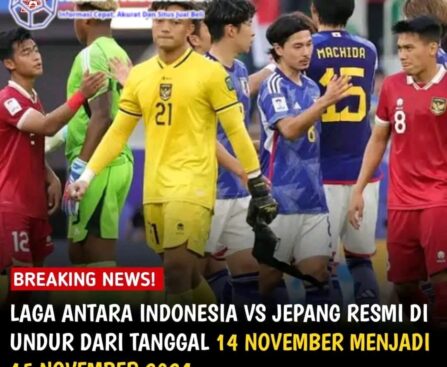 Laga Antara Indonesia VS Jepang Resmi Diundur Dari Tanggal 14 November Menjadi 15 November 2024