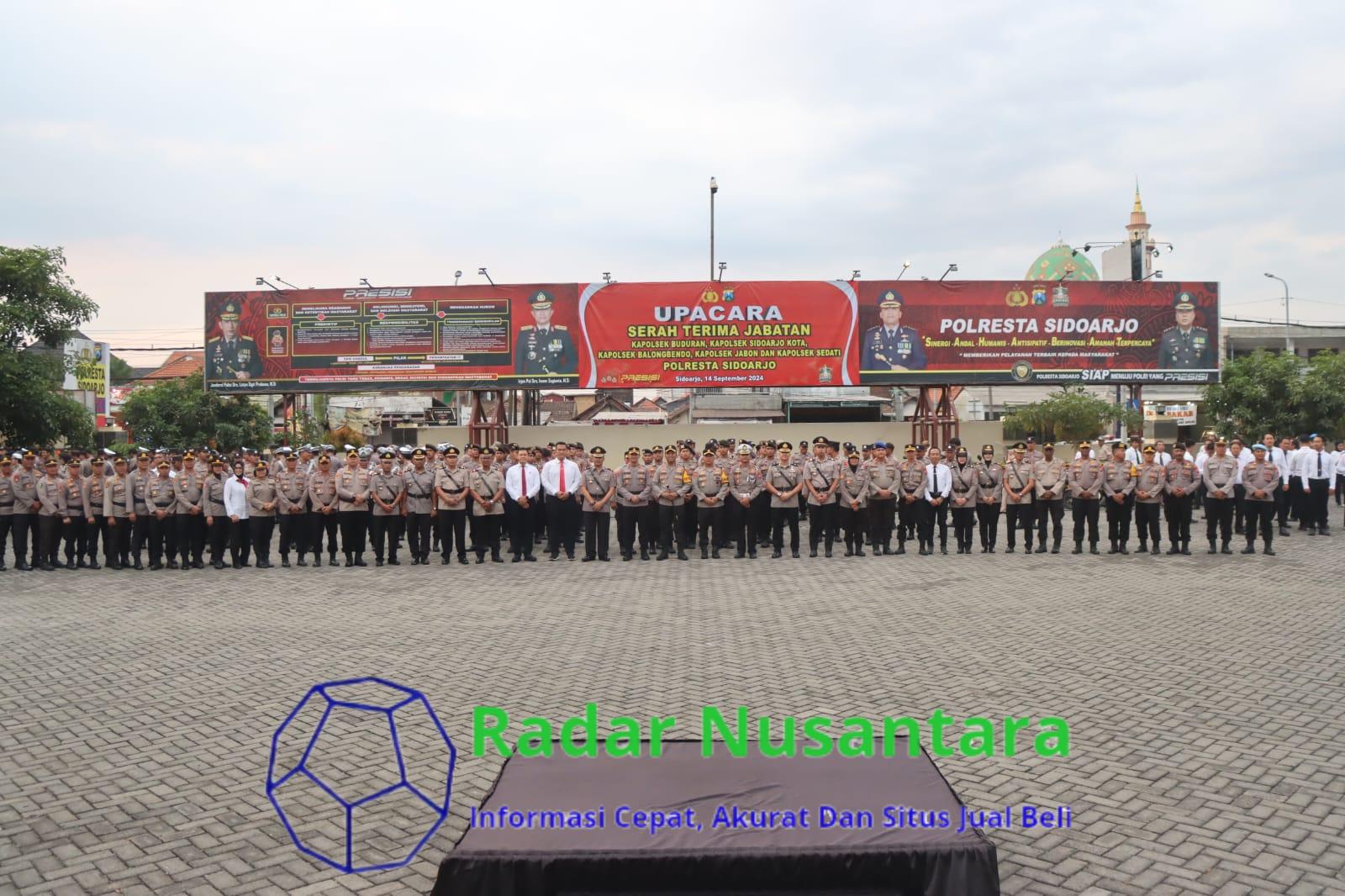 Kapolresta Sidoarjo Pimpin Sertijab Kapolsek