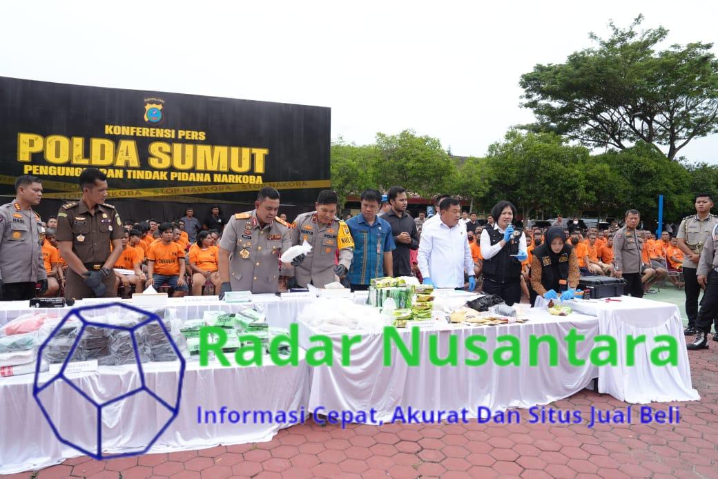 Tempo 47 Hari, Polda Sumut Berhasil Mengungkap 578 Kasus Narkotika