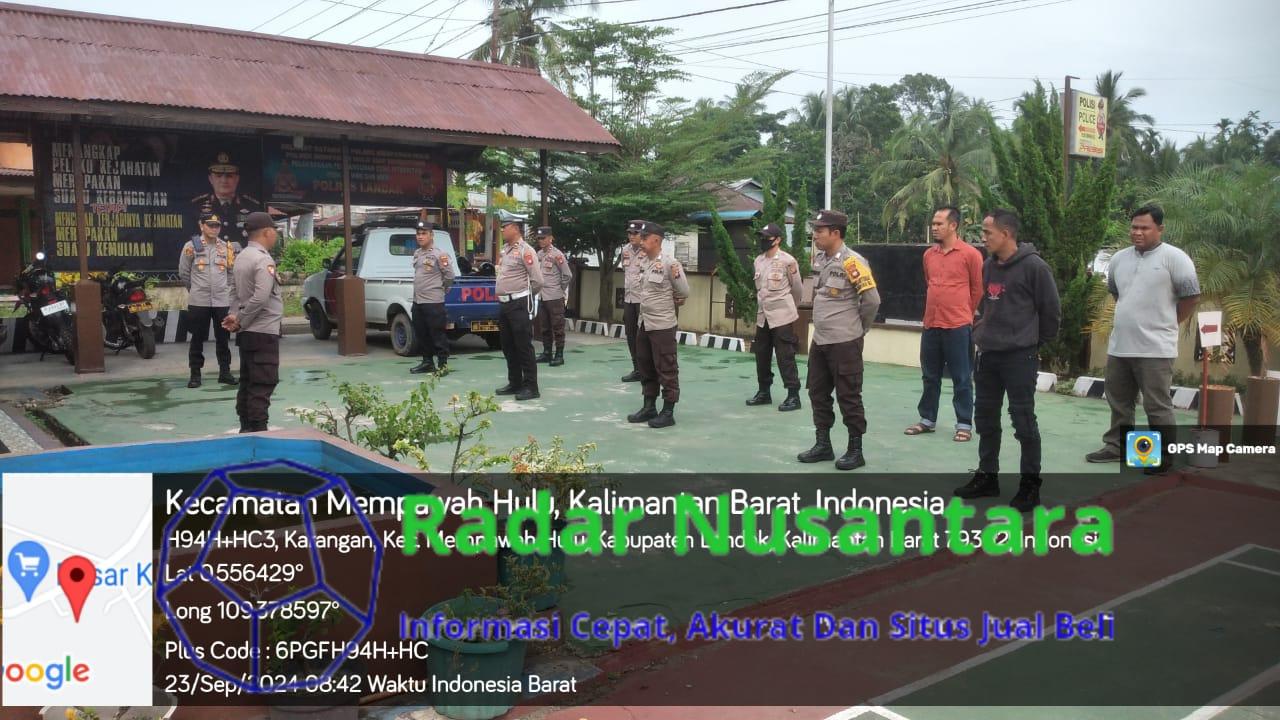 Apel pagi Kapolsek sampaikan Arahan dan Penekanan kepada Personil .