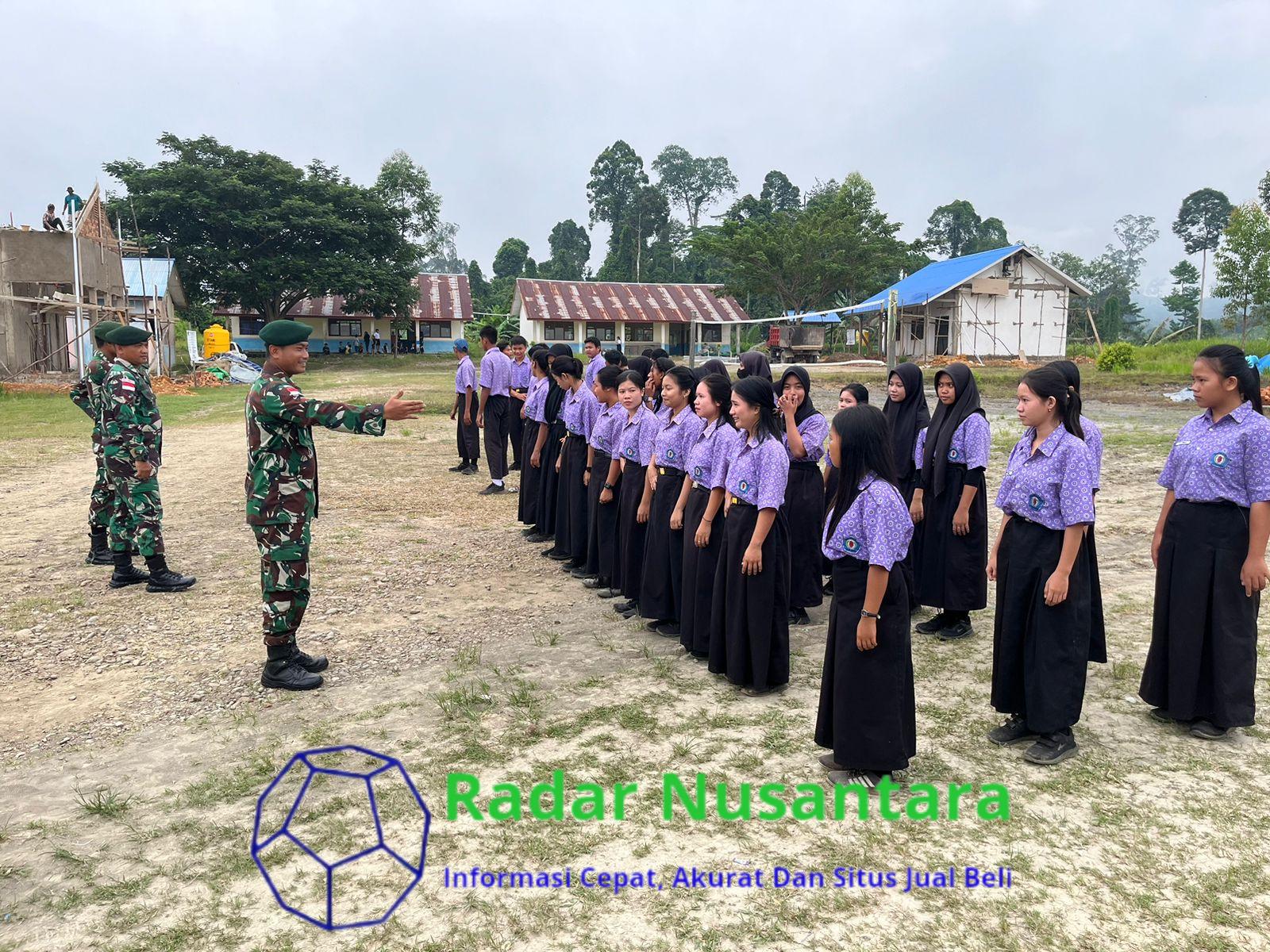 Cerdaskan Generasi Bangsa, Satgas Pamtas Yonarmed 11 Kostrad Mengajar di Sekolah Perbatasan