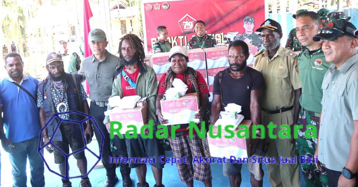 Warga Kwamki Narama Antusias Sambut Baksos HUT ke-79 TNI Pimpinan Pangkogabwilhan III