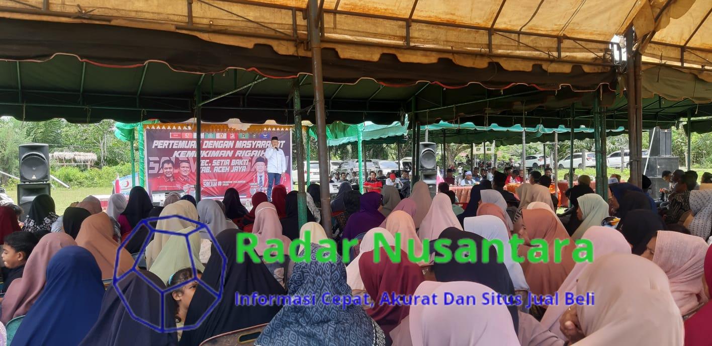 Paslon Bupati dan Wakil Bupati Nomor Urut 2 Adakan Konsolidasi Bersama Pendukung di Kemukiman Rigaih, Aceh Jaya