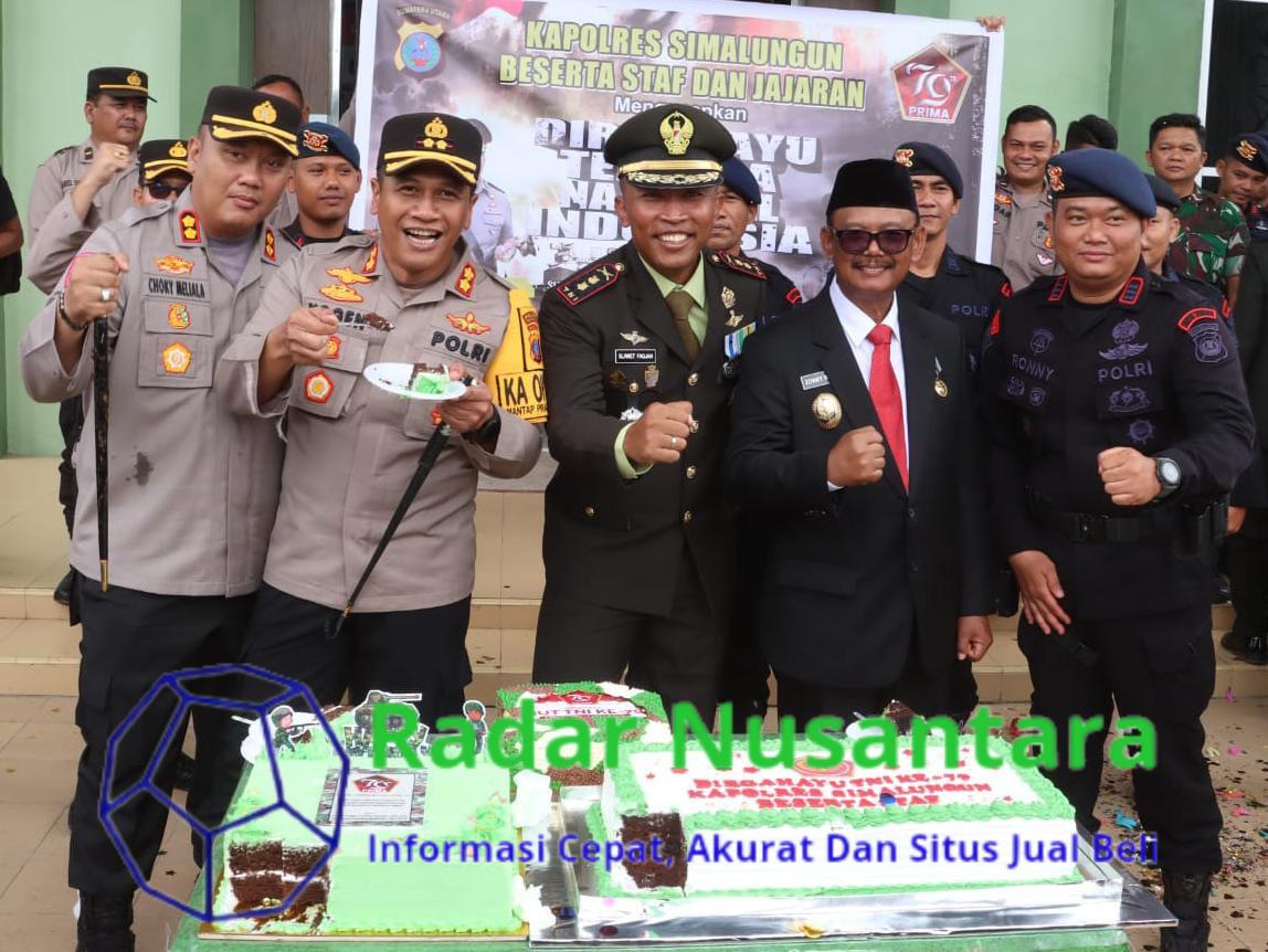 Sinergitas TNI-Polri Semakin Kuat: Kapolres Simalungun Berikan Kejutan di HUT TNI ke-79 kepada Dandim 0207/SML
