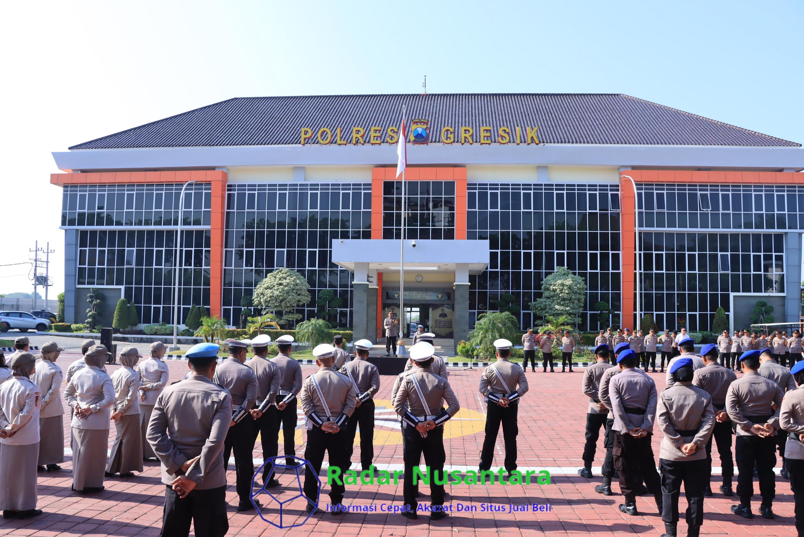 Wakapolres Gresik Ingatkan Dampak Bencana Musim Kemarau Panjang dalam Apel Pagi