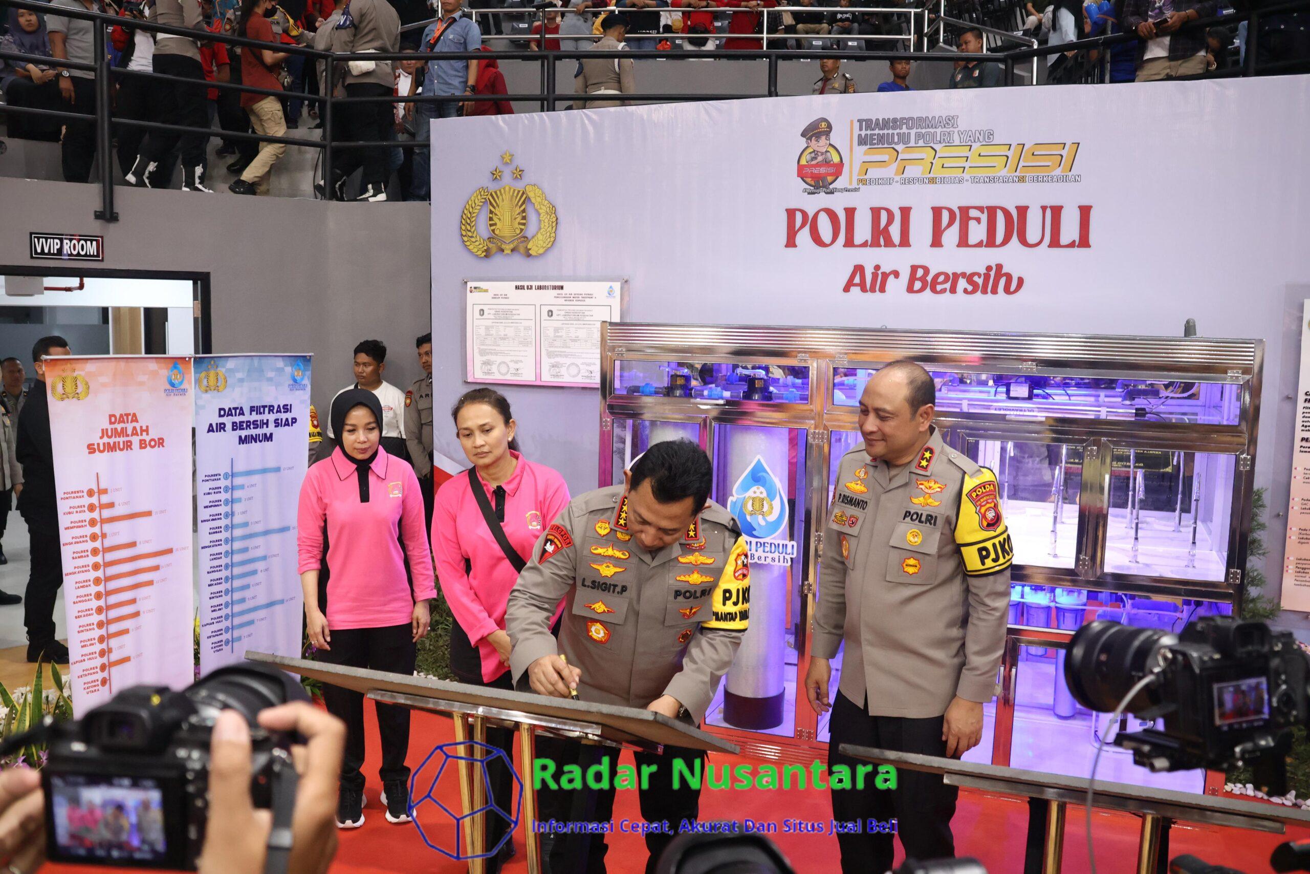 Kapolri Resmikan Pembangunan Sumur Bor dan Filtrasi Air Bersih Layak Minum Di Wilayah Kalimantan Barat