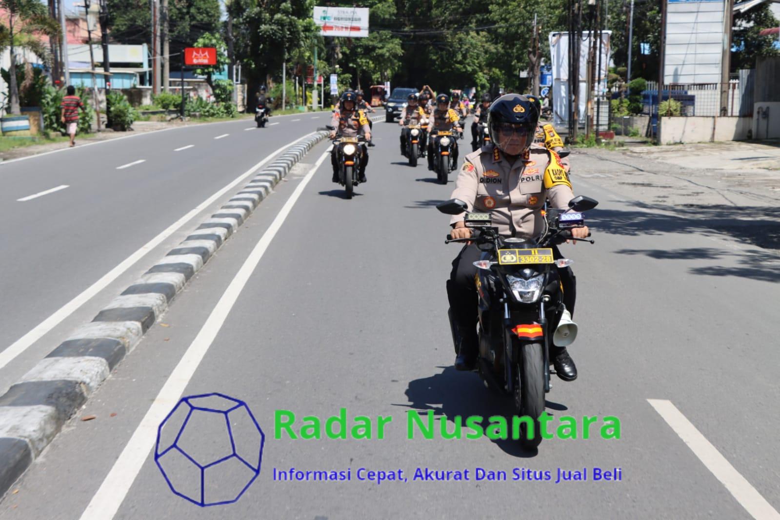 Jelang Pelantikan Presiden Dan Wakil Presiden RI Terpilih, Kapolrestabes Medan Dan PJU Gelar Patroli Sepeda Motor