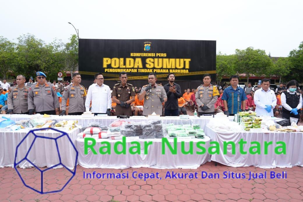 Berantas Narkoba, Timsus Polda Sumut Hadiahi Timah Panas 28 Tersangka, Ratusan Kg Sabu dan Puluhan Ribu Ekstasi Disita