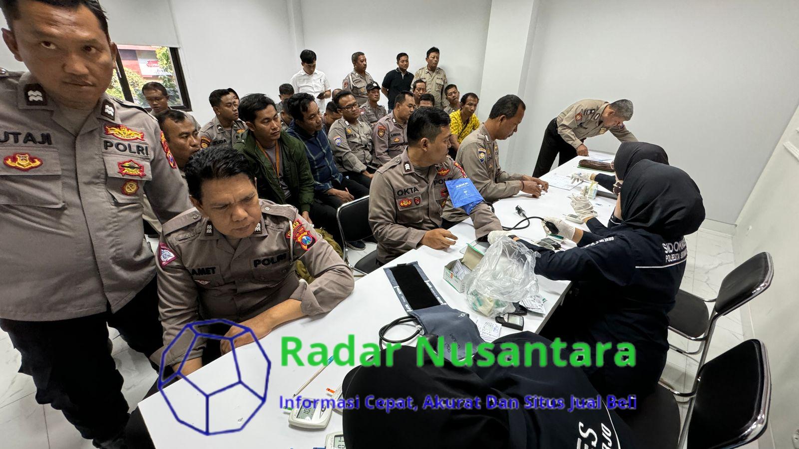 Polisi Sidoarjo Pengamanan Pilkada Serentak 2024 Dicek Kesehatan