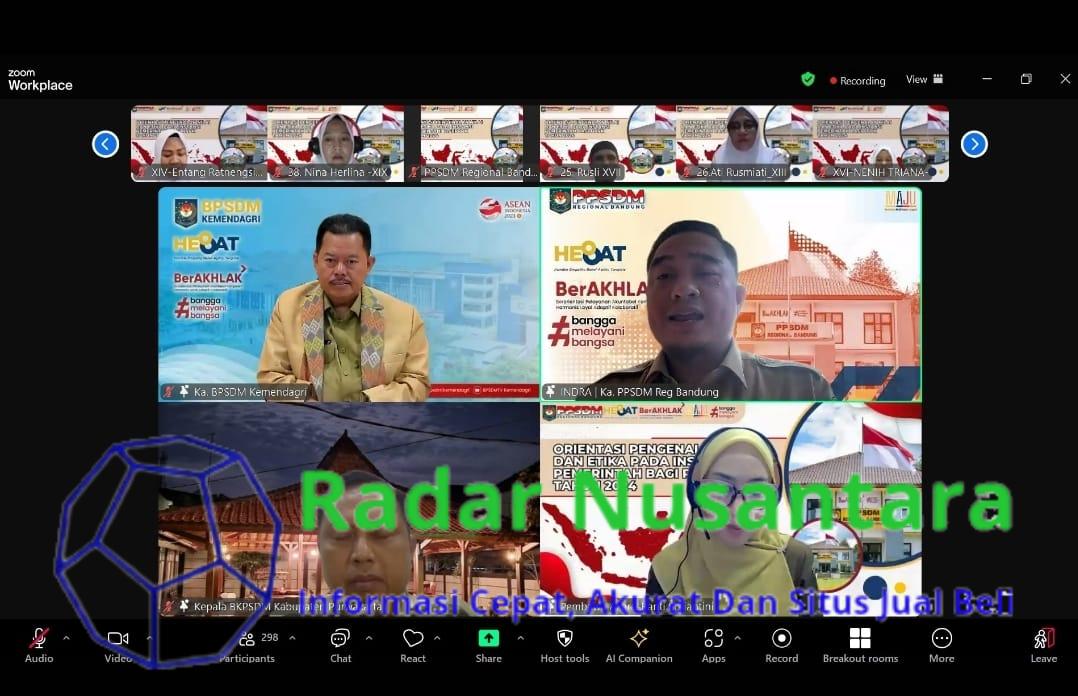 Kepala BPSDM Kemendagri Buka Orientasi Pengenalan Nilai dan Etika pada Instansi Pemerintah Bagi PPPK Kabupaten Purwakarta: Integritas dan Etika Jadi Fokus Utama