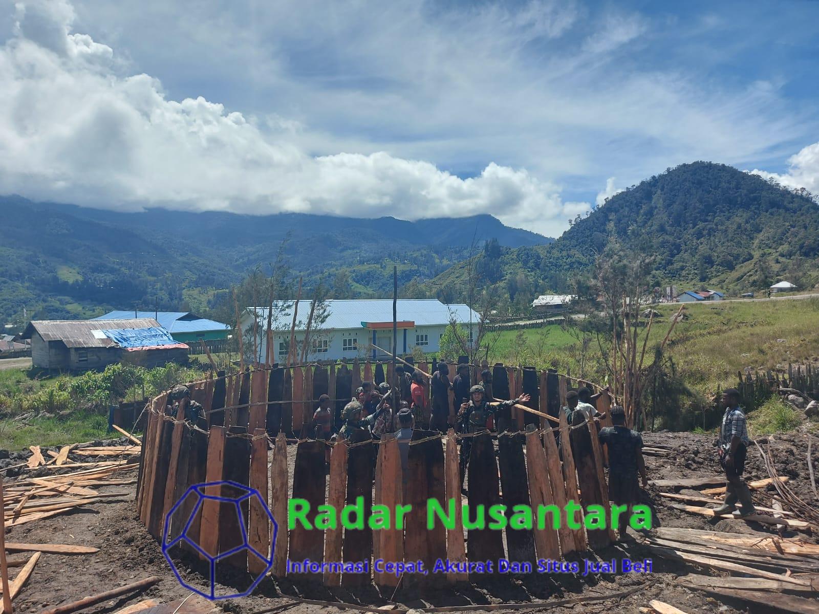 Habema Intiated Community Wor WithYenggernok Residents To Build Honai