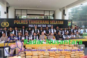 Ungkap Penyalahgunaan Narkotika, Polres Tangsel Sita 642 Kg Ganja, 7,8 Kg Sabu dan 1,1 Kg MDMA