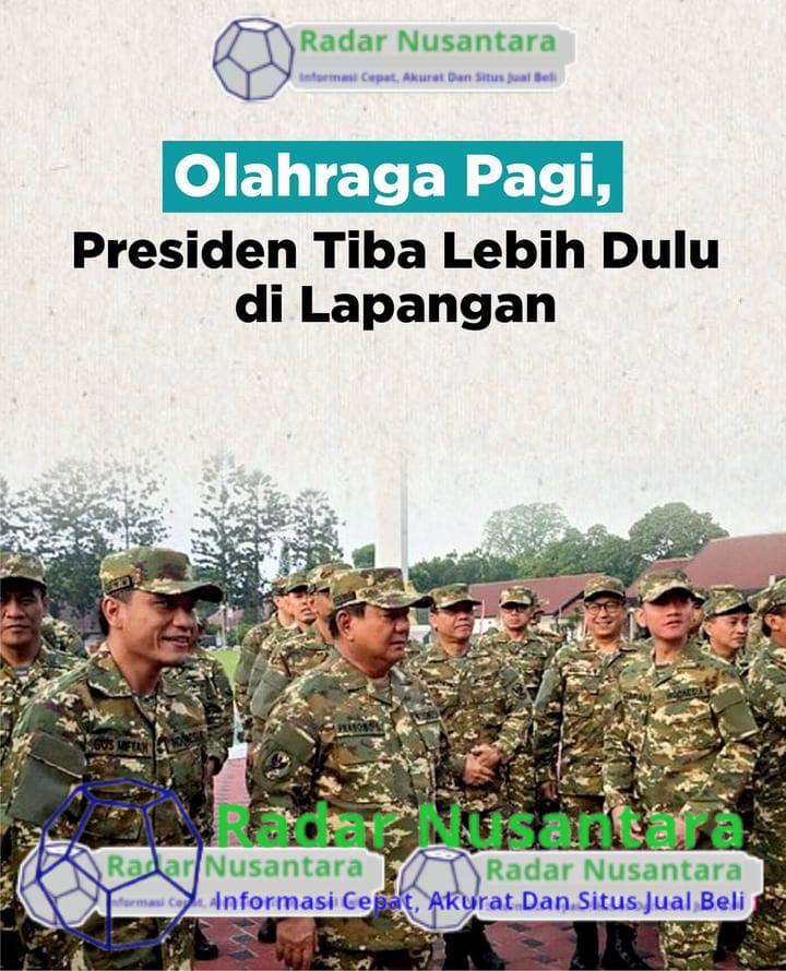 Olahraga Pagi, Presiden Tiba Lebih Dulu di Lapangan