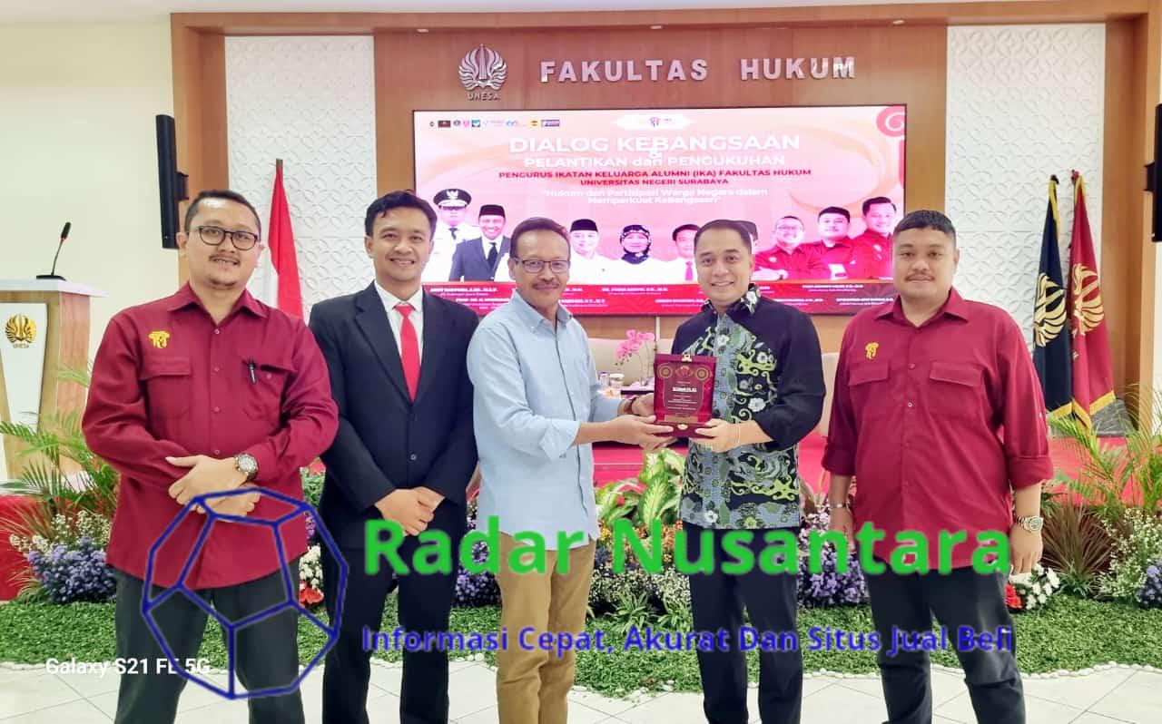 IKA FH Unesa Gelar Pelantikan dan Dialog Kebangsaan Membawa Semangat Kolaborasi, Sinergi, Harmoni