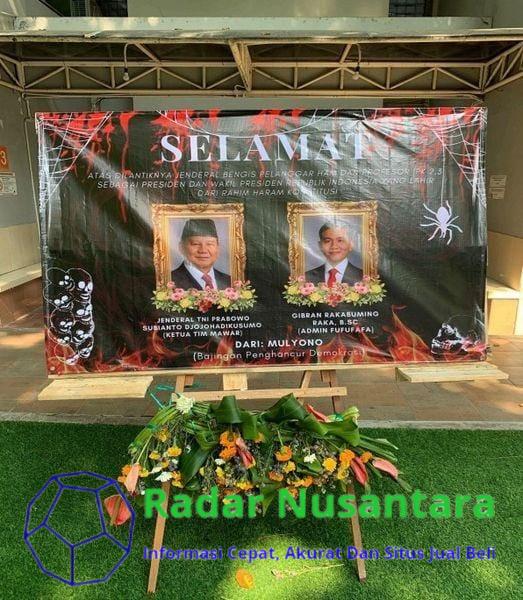 Heboh !! Karangan Bunga Satire Untuk Presiden dan Wapres, Dekanat Bekukan BEM FISIP UNAIR