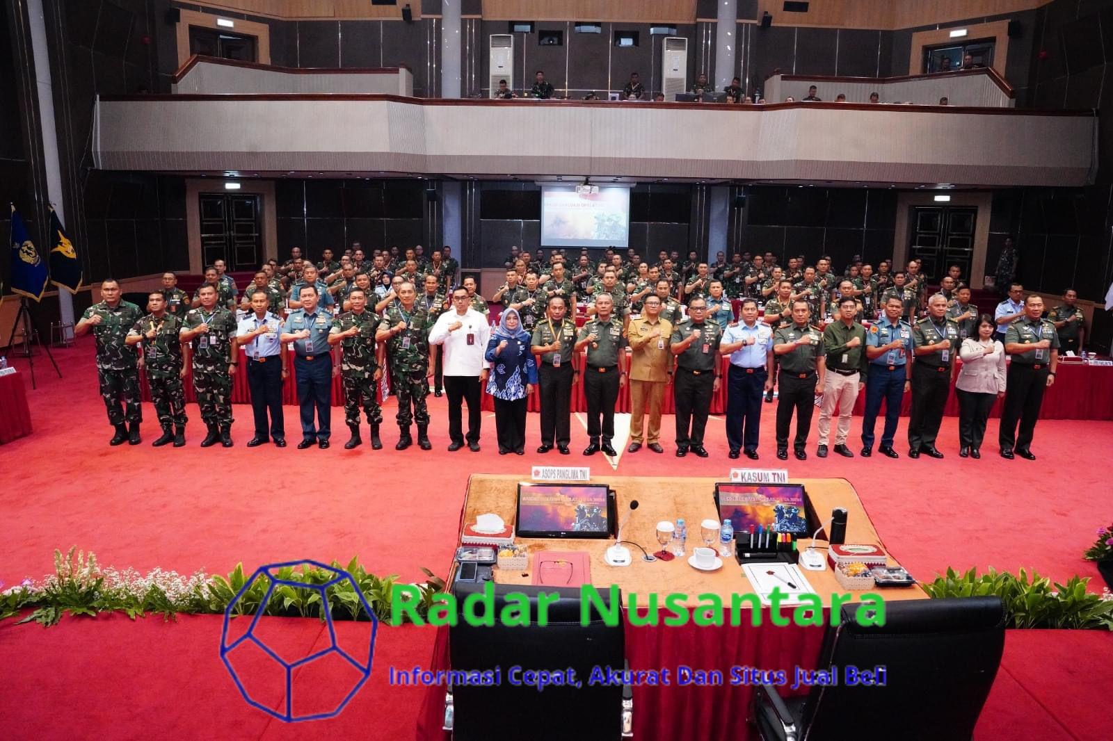 Kasum TNI Buka Rapat Koordinasi Evaluasi Operasi dan Latihan TNI TA 2024