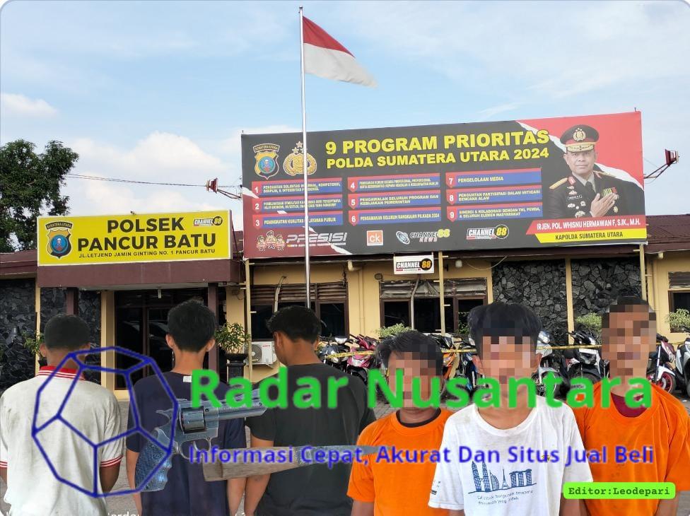 Mantap! Polsek Pancur Batu Tetapkan 6 Terduga Begal Sebagai Tersangka
