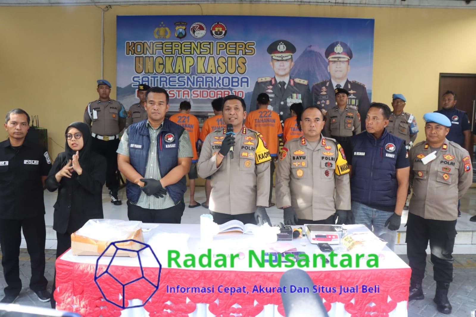 Satresnarkoba Polresta Sidoarjo Ungkap Sabu 1,5 Kg dan Ekstasi 240 Butir Melalui Microtube