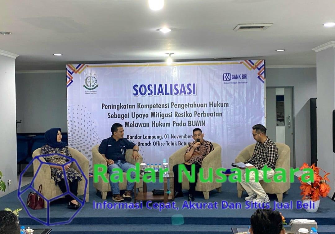 JPN Kejari Bandar Lampung Lakukan Mitigasi Resiko Perbuatan Melawan Hukum Pada PT. BRI Branch Office Teluk Betung