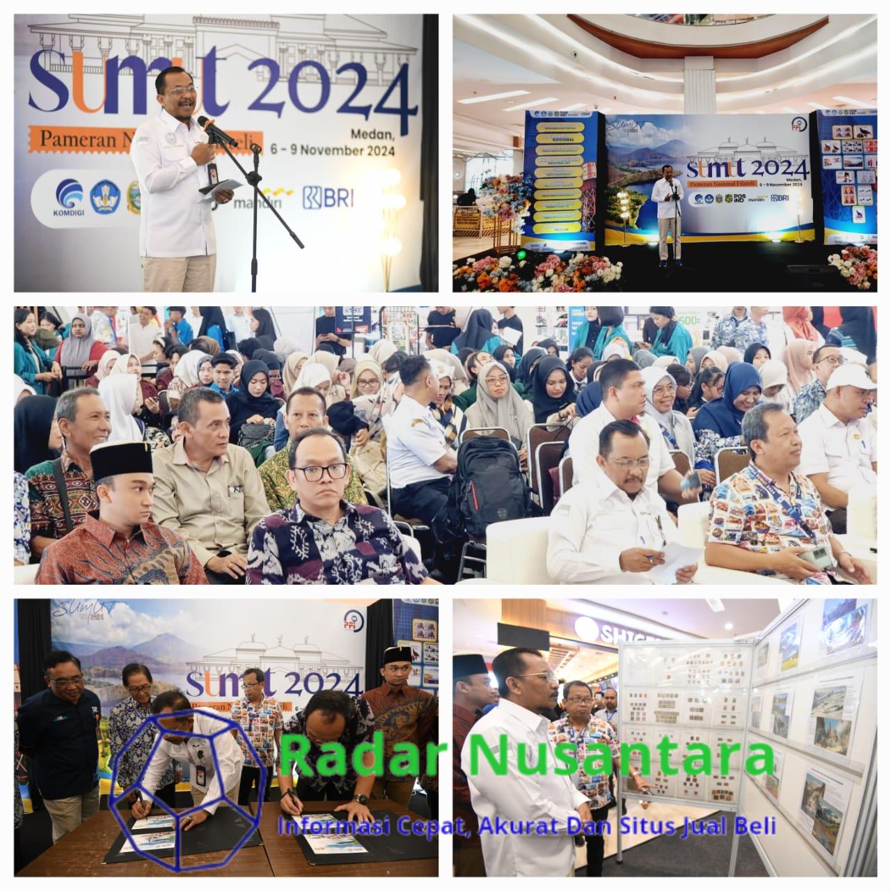 FOTO : Kepala Dinas Komunikasi dan Informatika Provinsi Sumut Ilyas Sitorus menghadiri Pembukaan Pameran Nasional Filateli 2024 yang diselenggarakan di Atrium Manhattan Times Square Mall, Jalan Gatot Subroto, Medan.