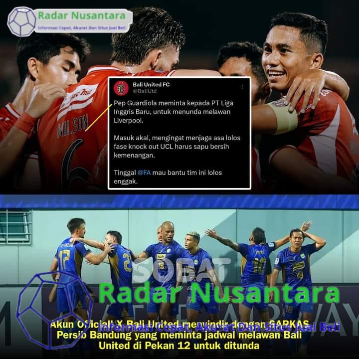Akun Official X Bali United Menyindir Dengan SARKAS Persib Bandung Yang Meminta Jadwal Melawan Bali United di Pekan 12 untuk Ditunda