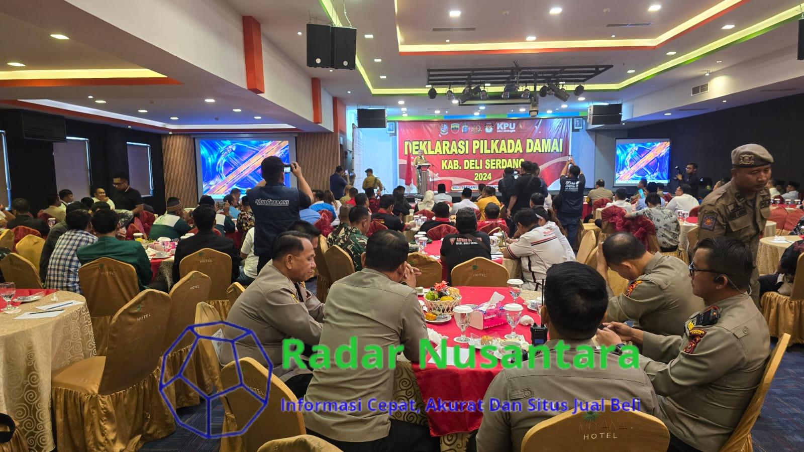 Deklarasi pemilu Damai 3 Calon Bupati Deli Serdang Sepakat Menjaga Jalannya Pilkada Serentak Secara Aman Dan Damai