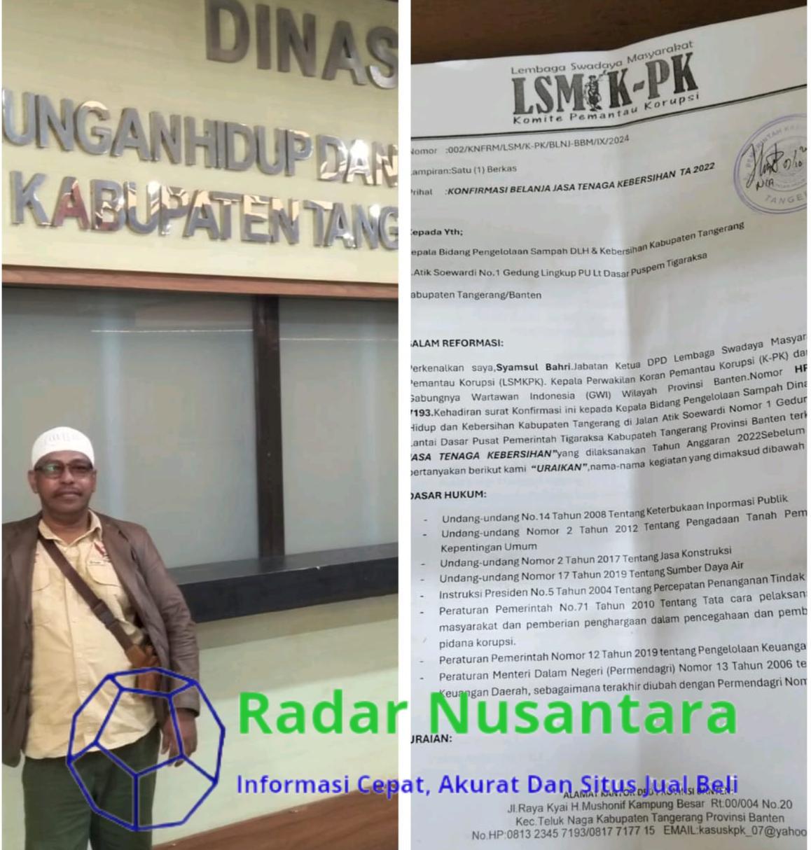 Dugaan Mark Up Realisasi Gaji Tenaga Kebersihan DLH Kabupaten Tangerang Mencuat