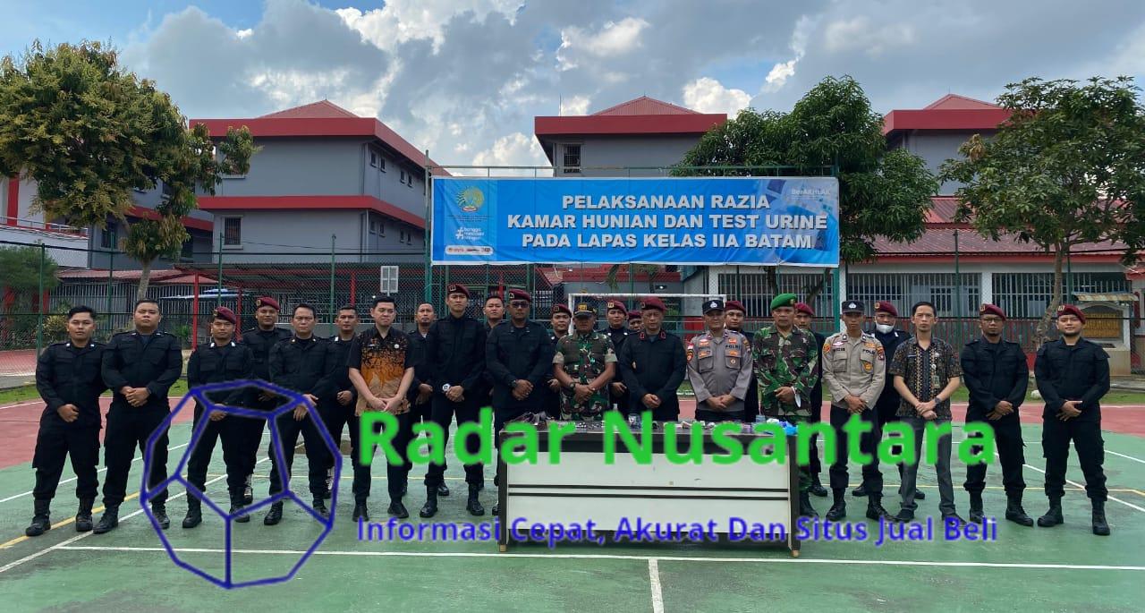Lapas Batam Gelar Razia Gabungan Bersama Aparat Penegak Hukum dan BNN Kota Batam