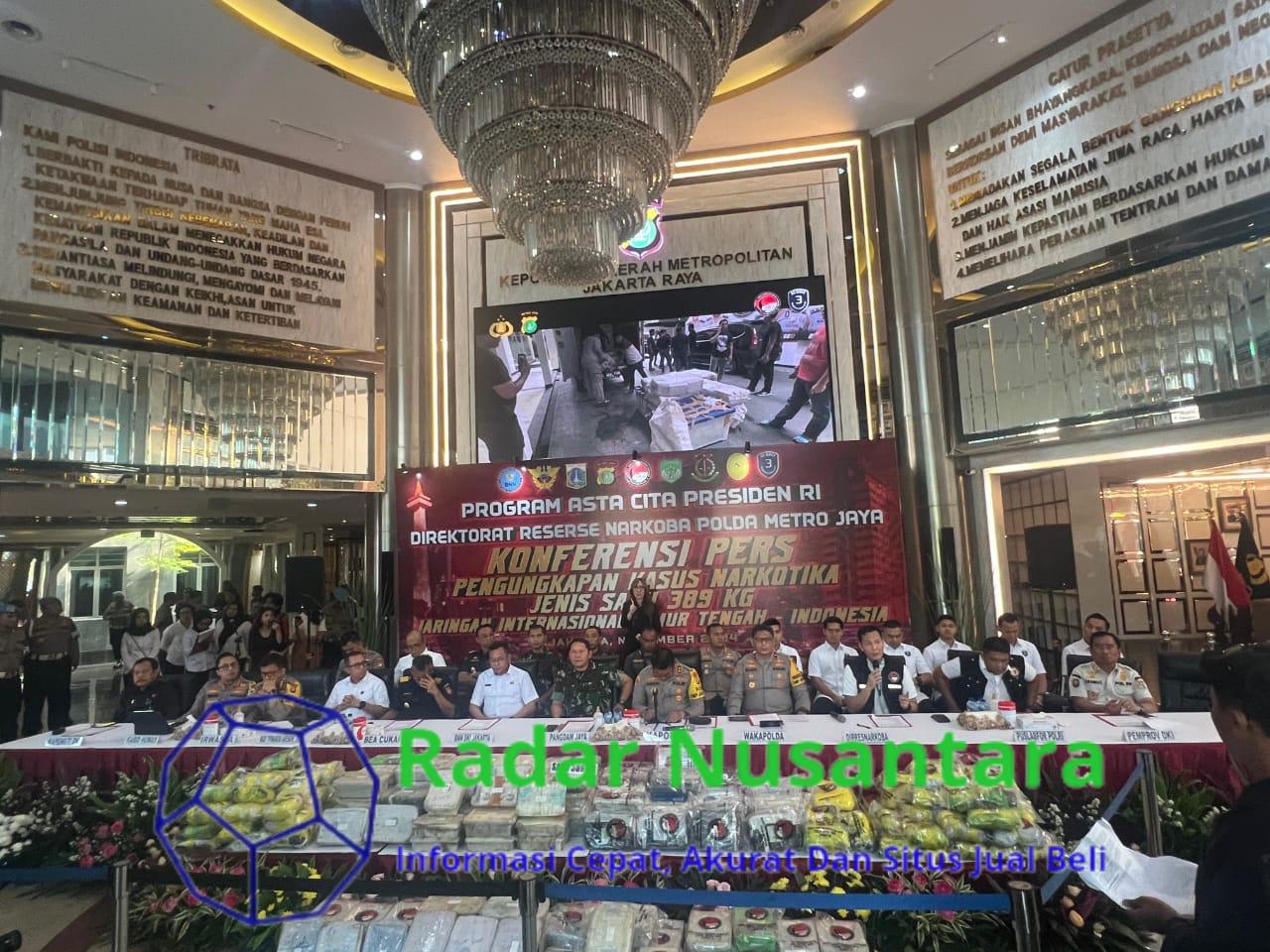 Polda Metro Jaya Ungkap Sabu 389 Kilogram dari Jaringan Afghanistan