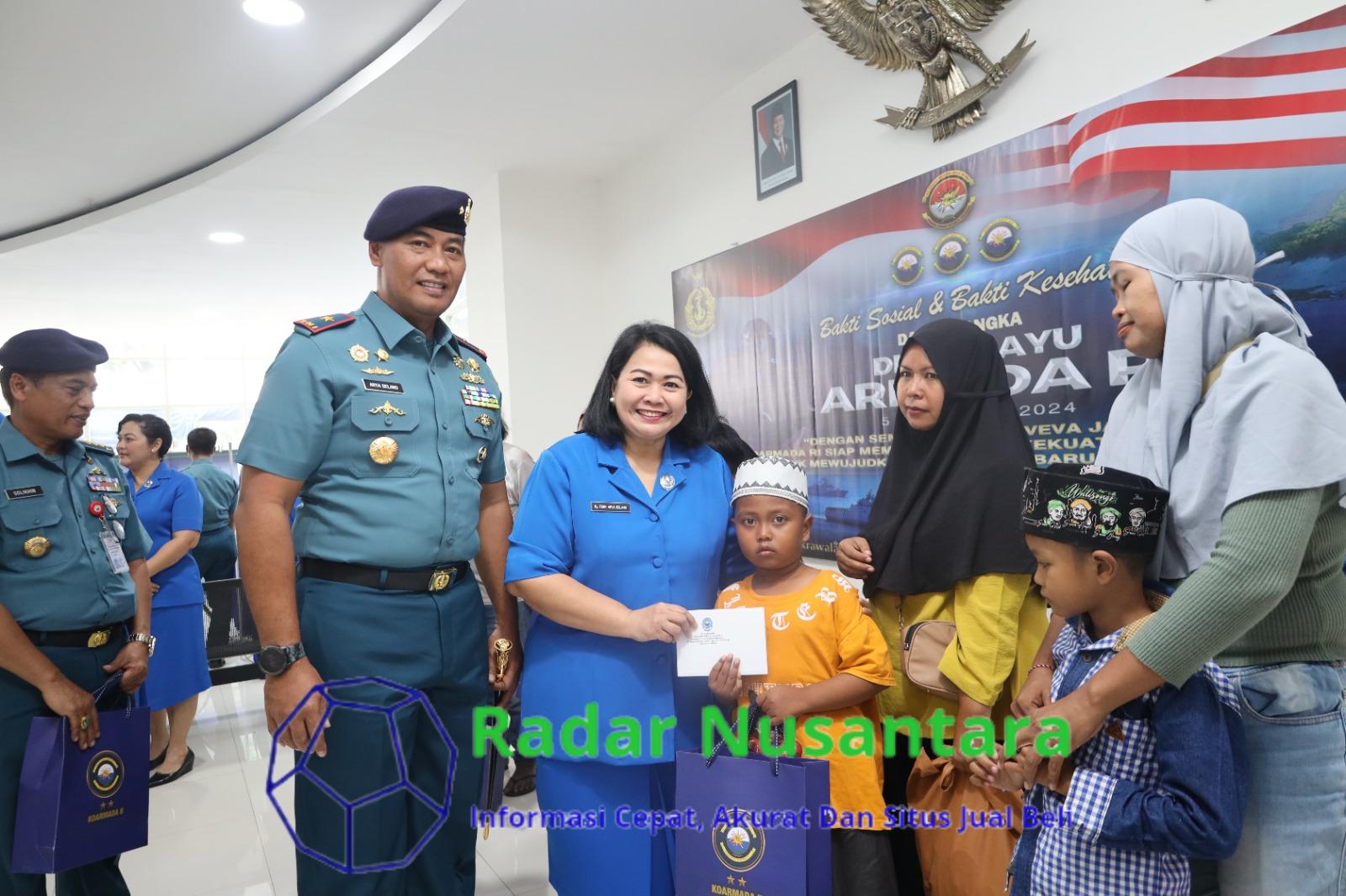 Danlantamal V Hadiri Bakti Sosial Dan Bakti Kesehatan Dalam Rangka HUT Armada RI Tahun 2024