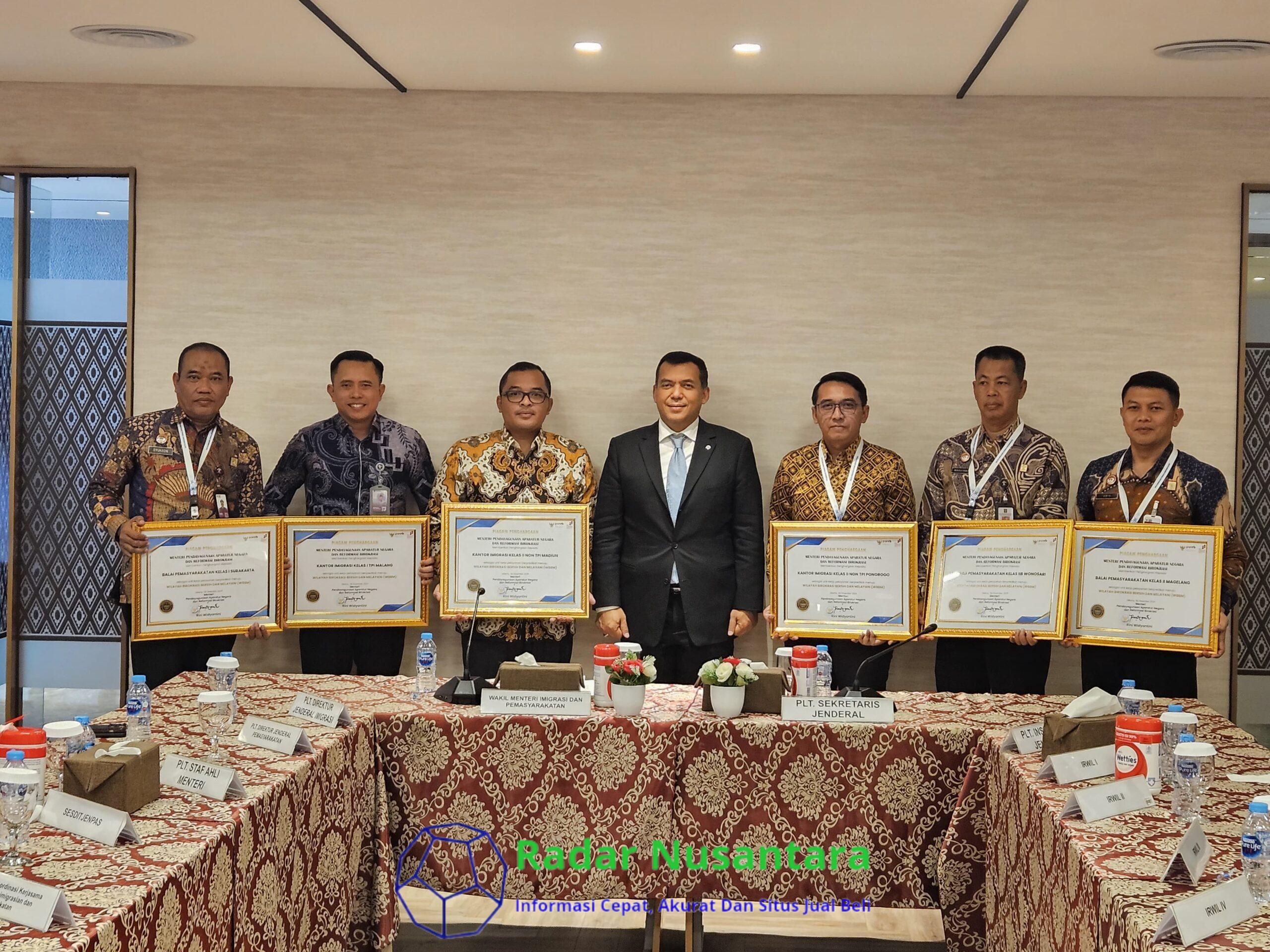 Berikan Pelayanan Prima, Imigrasi Malang Raih Penghargaan WBBM