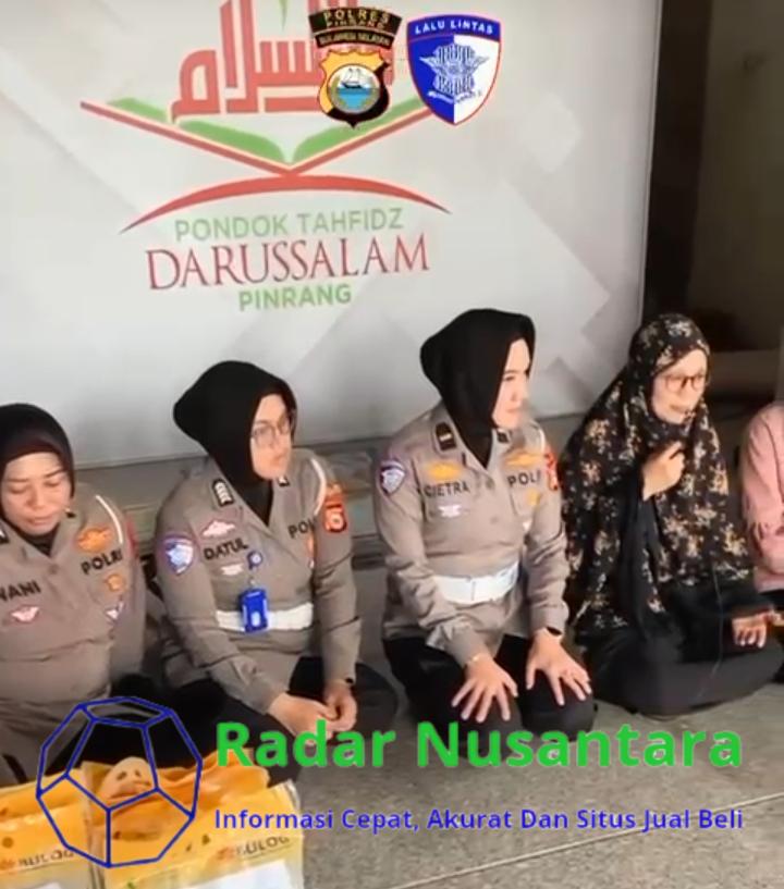 Polwan Cantik Ipda Cietra Ariesta Gelar Jumat Berkah Untuk Kaum Duafa Dan Anak Yatim di Pinrang
