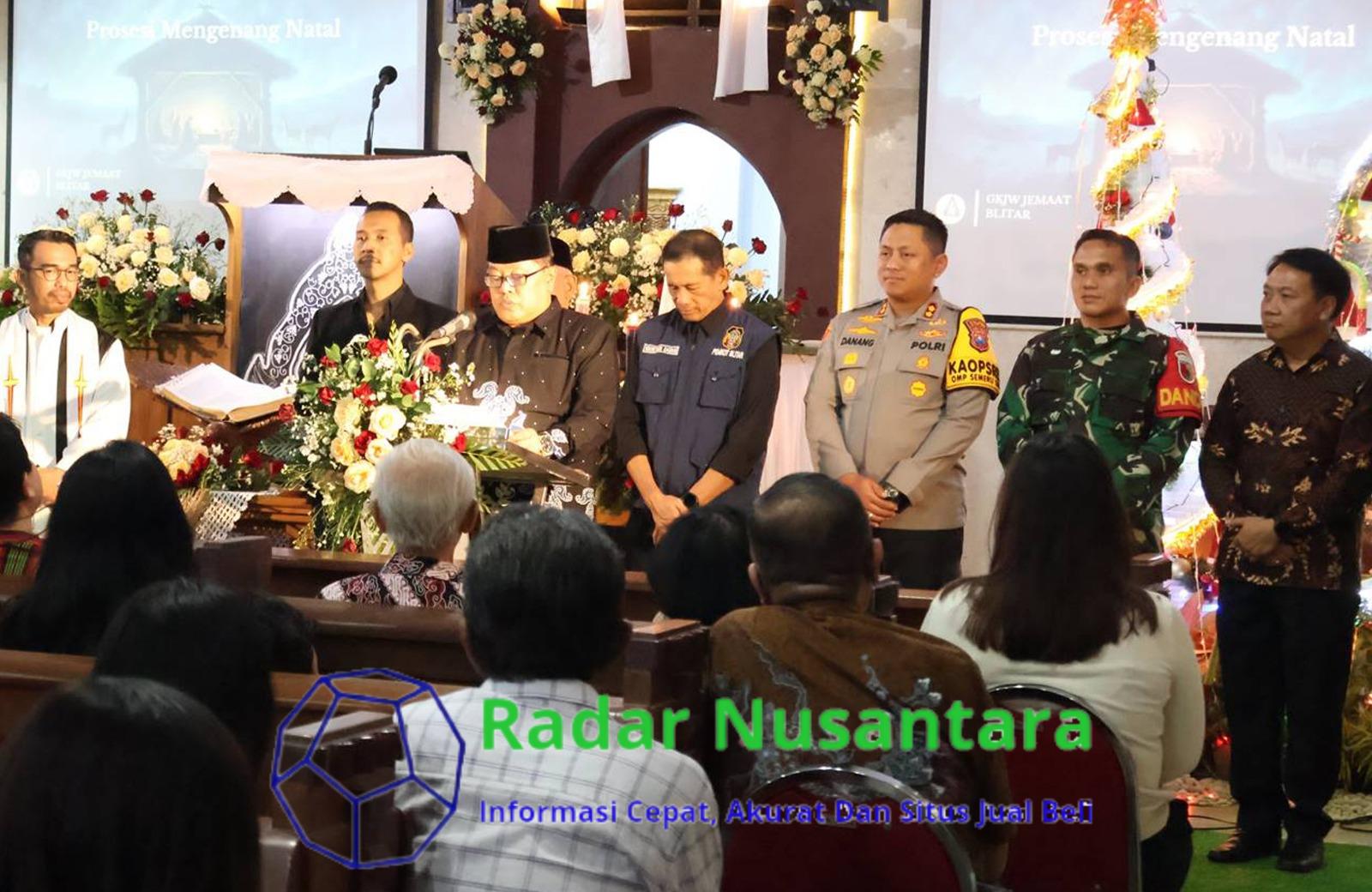 Jajaran Kodim 0808 Bersama Dengan Polres Blitar Sinergi Laksanakan Pengamanan Ibadah Natal