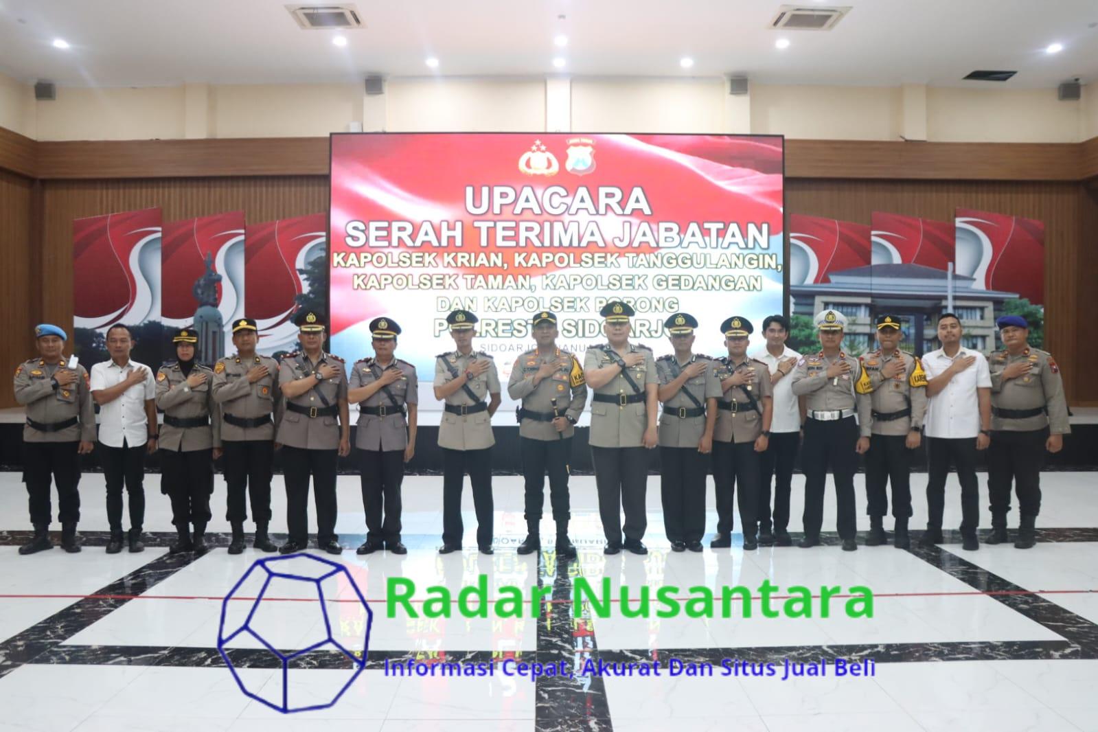 Rotasi Lima Kapolsek di Lingkup Polresta Sidoarjo