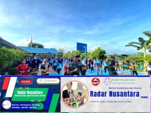 Tingkatkan Kebugaran dan Kebersamaan, Satgas Pamtas Yonarmed 11 Kostrad Melaksanakan Senam Bersama di SMAN 1 Sebatik Tengah