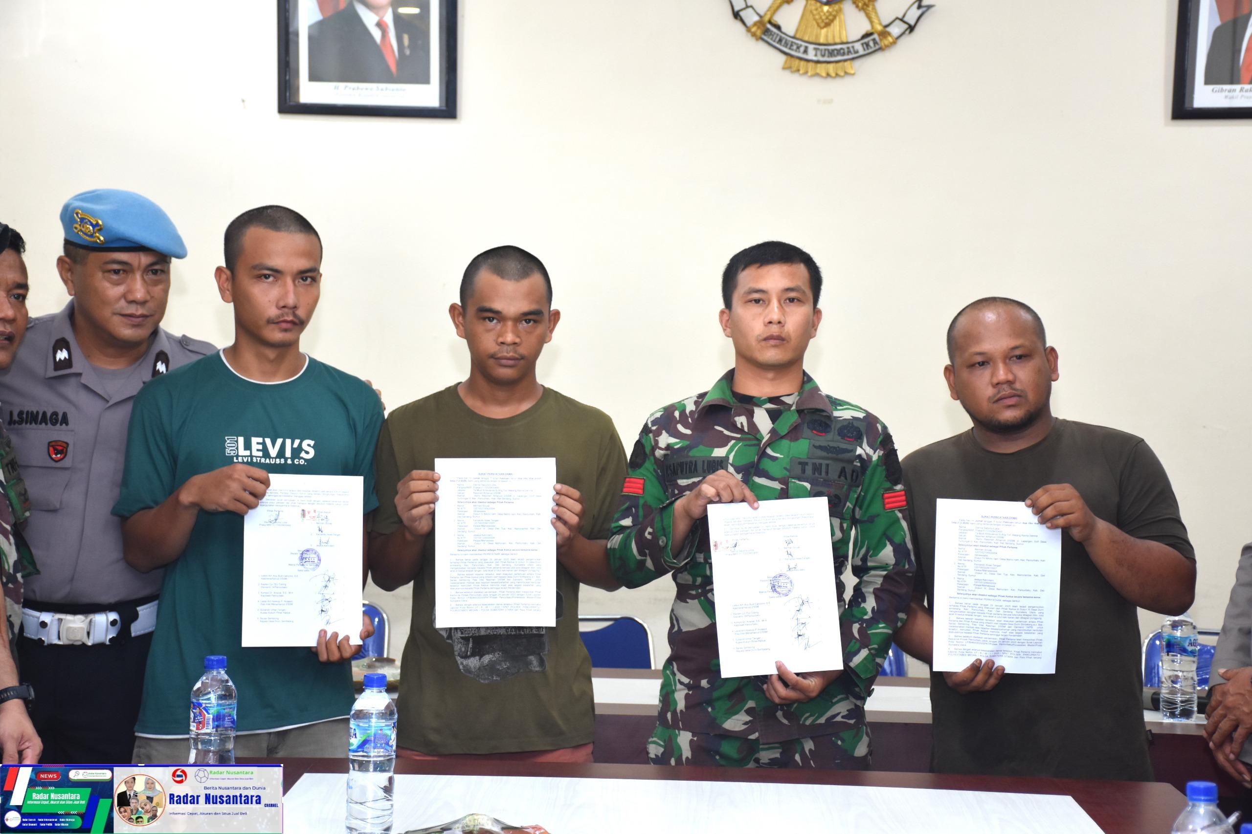 Perdamaian Tercapai, Pengeroyokan Praka DSL di Pancur Batu Diselesaikan Secara Damai