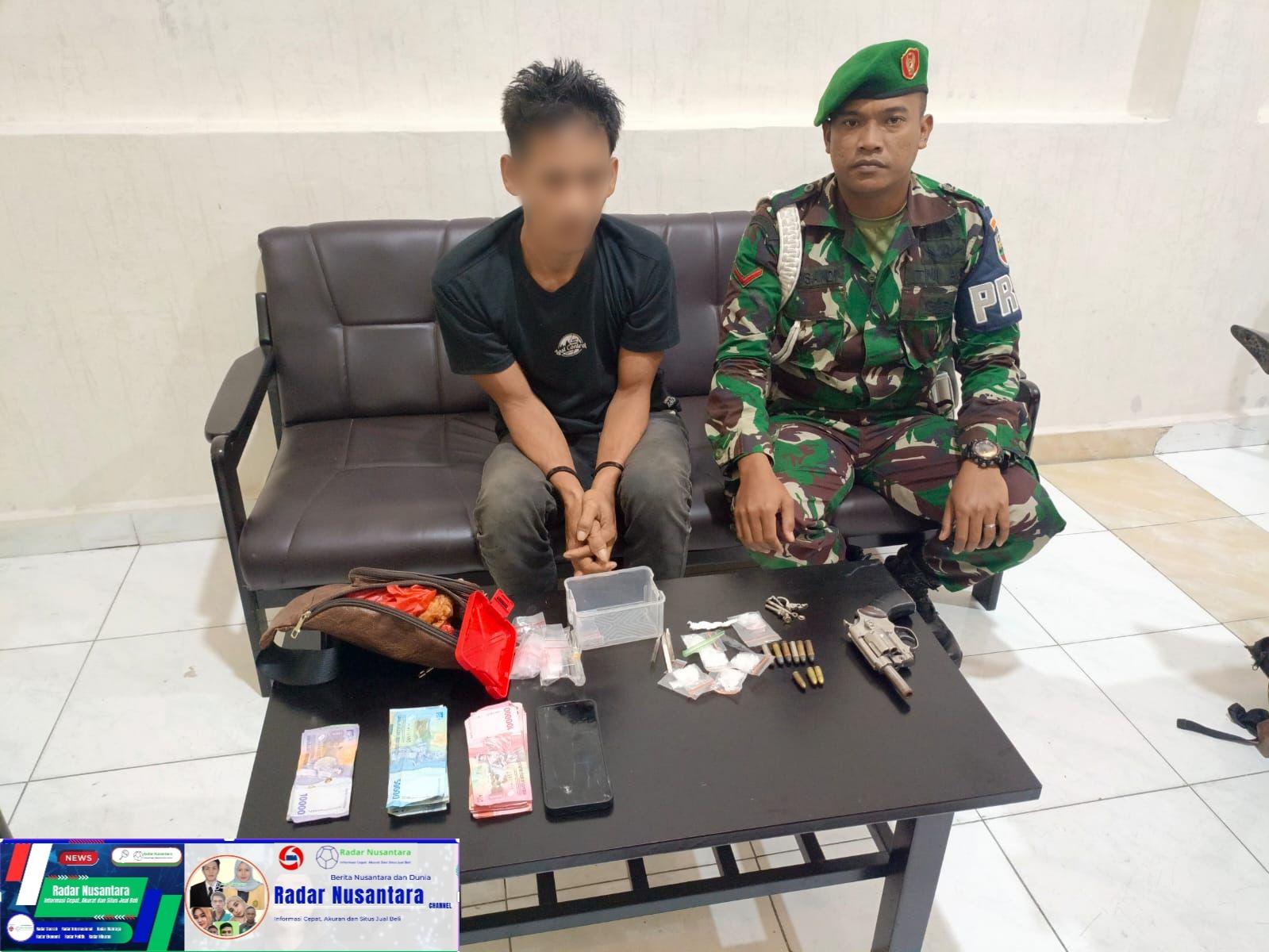 Jajaran Kodam I/BB Ringkus Pengedar Narkoba Bersenjata Api rakitan di Serdang Bedagai