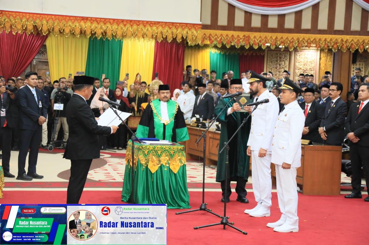 Atas Nama Presiden, Mendagri Lantik Gubernur dan Wakil Gubernur Aceh Masa Jabatan 2025-2030