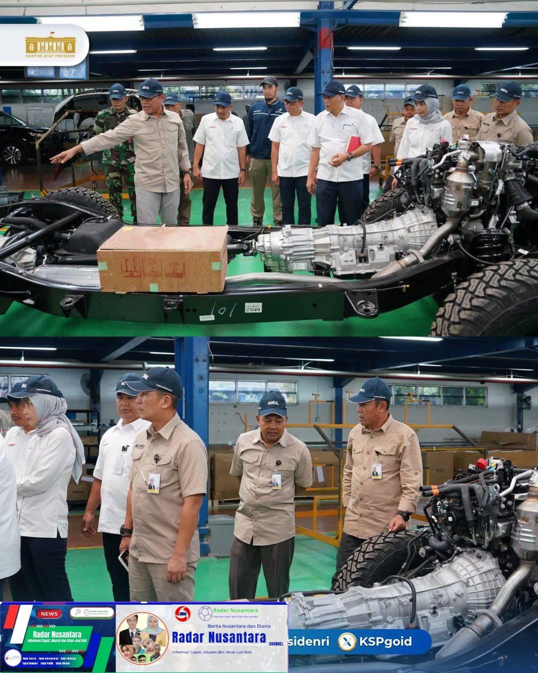Kepala Staf Kepresidenan AM Putranto Meninjau Langsung ke Tempat Produksi Kendaraan Maung di Bekasi