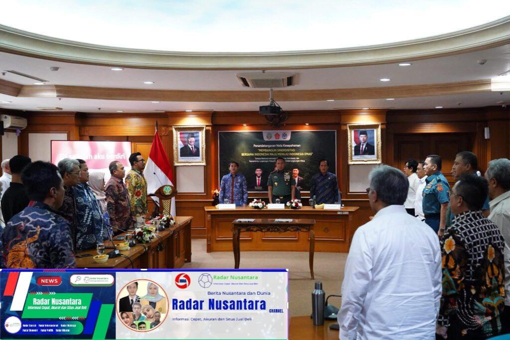 Panglima TNI Tandatangani Nota Kesepahaman dengan Menteri Kehutanan dan Menteri Lingkungan Hidup