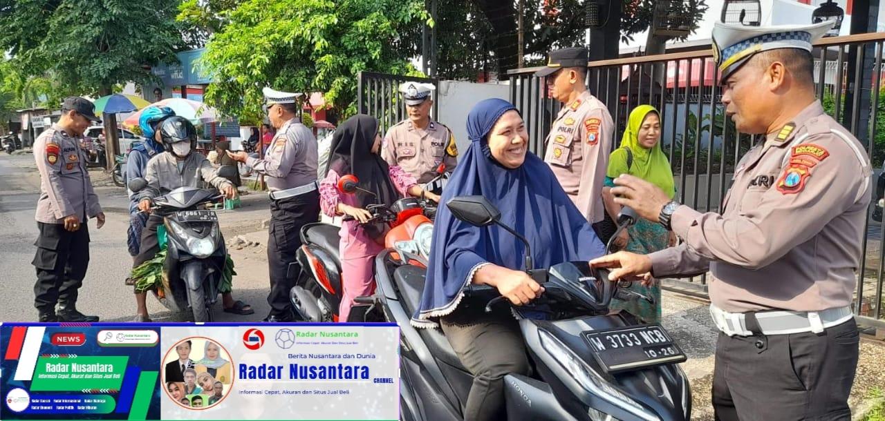 Unit Lantas Polsek Taman Himbau Pengendara Tertib Lalin dalam Operasi Keselamatan Semeru 2025